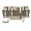 Weidmüller ZDU 2.5/3AN gennemgangsklemme, fjederklemme, 2,5 mm², beige, 100 stk.