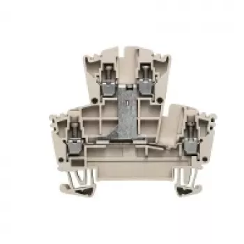 Weidmüller 1022300000 Feed-Through Terminal Block, 2-Level, Screw Connection, 500 V, 24 A, 4 mm², Dark Beige