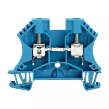 Weidmüller WDU 6 BL Feed-Through Terminal Block, 6 mm², Screw Connection, Blue, 100 Pieces