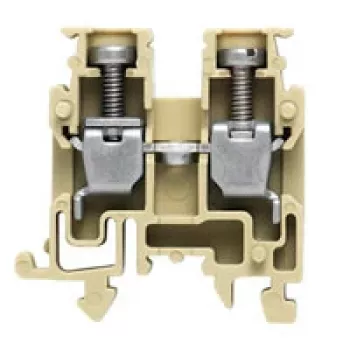 Weidmüller Feed-Through Terminal Block, Screw Connection, 2.5 mm², 800 V, 24 A, Dark Beige, DIN Rail TS 35
