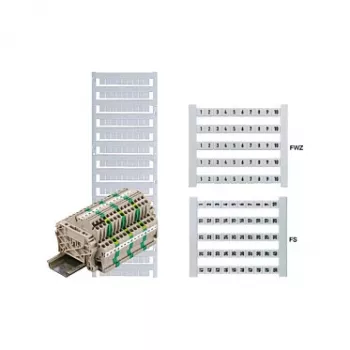 Weidmüller DEK 6 FW 1-50 klemmenmarker, 6x5mm, hvid, numre 1-50, 500 stk.