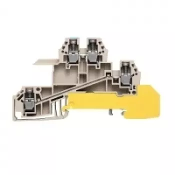 Weidmüller Feed-Through Terminal Block, Screw Connection, 2.5 mm², 24 A, 800 V, Beige, 50 Pieces