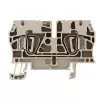 Weidmüller ZDU 4 Feed-Through Terminal Block, Spring Clamp Connection, 4 mm², Beige, 100 Pieces