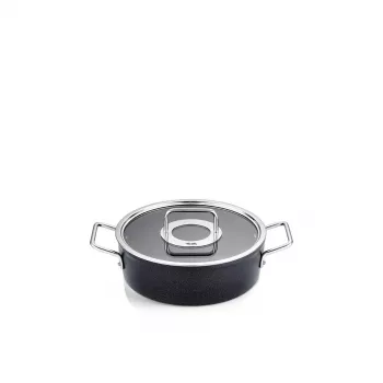 Fissler Adamant CA 24cm gryde med glaslåg, 4,2L, induktionsvelegnet, slip-let-belagt, made in Germany