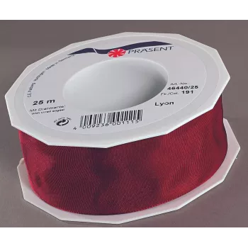 C.E. PATTBERG LYON glansigt gavebånd bordeaux 40 mm x 25 m