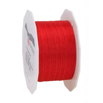 C.E. Pattberg Four Seasons gavebånd silke mat rød 10 mm x 25 m