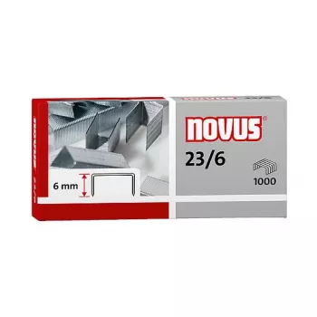 Novus Dahle 042-0039 hæfteklammepakke - 6 mm - 1000 hæfteklammer i rustfrit stål - kapacitet 30 ark