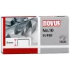 Novus Dahle No.10 SUPER hæfteklammer - 5 mm benlængde - rustfrit stål - 1000 hæfteklammer - kapacitet 20 ark