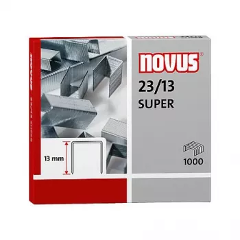 Novus Dahle Novus 23/13 SUPER hæfteklammepakke - 1,3 cm - 1000 hæfteklammer - stål - rustfrit stål