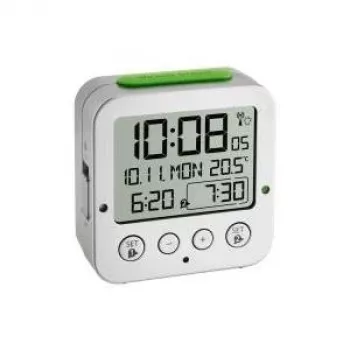 TFA 60.2528.54 Bingo Silver RC vækkeur med temperaturvisning
