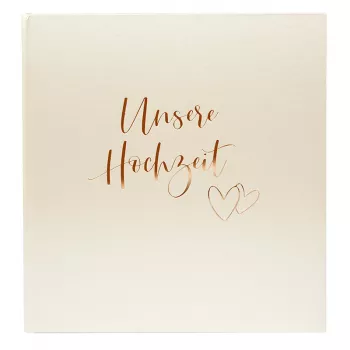 Goldbuch Herzklopfen bryllupsfotoalbum 30x31 cm 60 hvide sider model 08174