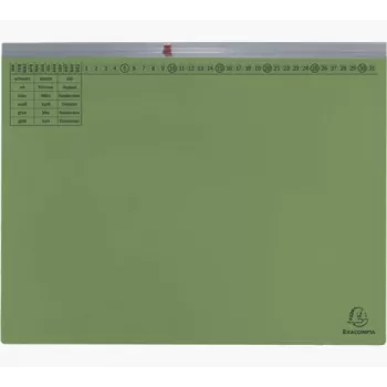 Exacompta 370125B mappe - karton - grøn - 320 g/m² - 265 mm - 316 mm