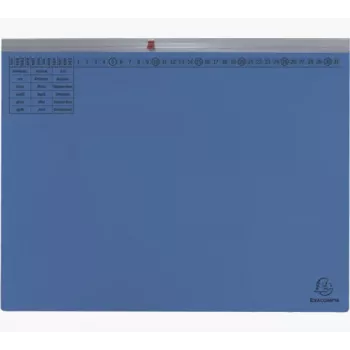 Exacompta 370207B traditionel mappe - karton - blå - 320 g/m² - 265 x 316 mm - A4