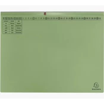 Exacompta 370225B mappe - karton - grøn - 320 g/m² - 265 x 316 mm - A4