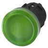 Siemens SIRIUS ACT 3SU1001-6AA40-0AA0 grøn LED-indikatorlampe 22mm rund 24V AC/DC skrueklemme