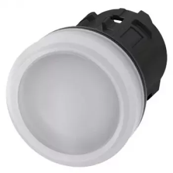 Siemens SIRIUS ACT 3SU1001-6AA60-0AA0 signallampe, hvid linse, 24V LED, 22mm rund, skrueklemme