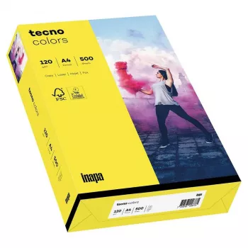 Papyrus Tecno Colors A4 kopipapir, gul, 120 g/m2