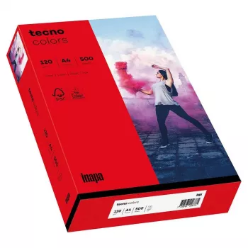 Papyrus Tecno Colors A4 kopipapir, intensiv rød, 160 g/m2, 250 ark
