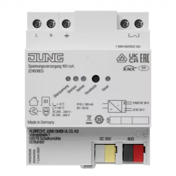 JUNG KNX strømforsyning 160mA 20160REG DIN-skinne