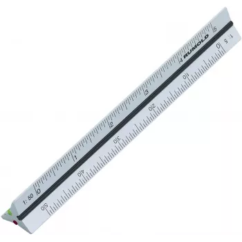 Rumold Triangular Scale Ruler 10.0 cm Silver