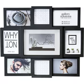 NIELSEN DESIGN Why Not Collage Black Resin Gallery billedramme 8999334