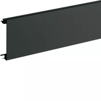 Hager BR08029011 sokkelkanal-dæksel PVC til BR 80 mm grafitsort