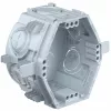 Kaiser Elektro UP1 Fix Flush-Mounted Device Box 1055-06 with Clamping Ribs, 4 Screw Domes, 60x46 mm