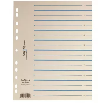 PAGNA Easy Rip indeksfaner A4 100 ark beige 4-hulsstanset karton 160 g/m²