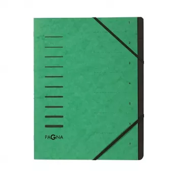 Pagna 40058-03 dokumentmappe A4, 7 lommer, grøn
