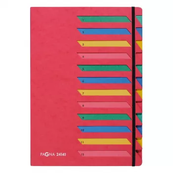 Pagna 24141-01 dokumentmappe A4, 12 lommer, rød