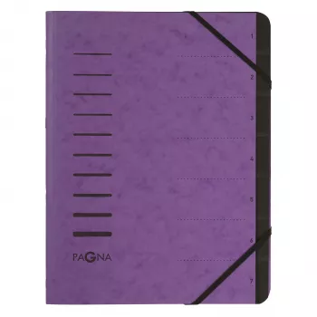 Pagna 40058-10 dokumentmappe 7 lommer 1–7, A4, aubergine