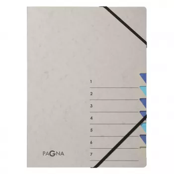 Pagna 44307-02 dokumentmappe, 7 lommer, A4, grå