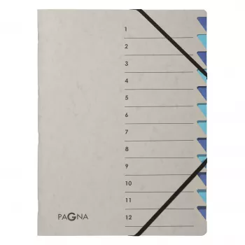 Pagna 44312-02 dokumentmappe, 12 lommer, A4, grå