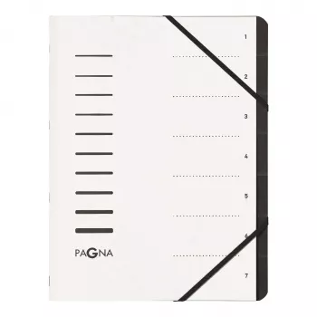 Pagna 40058-08 dokumentmappe, 7 lommer, A4, hvid