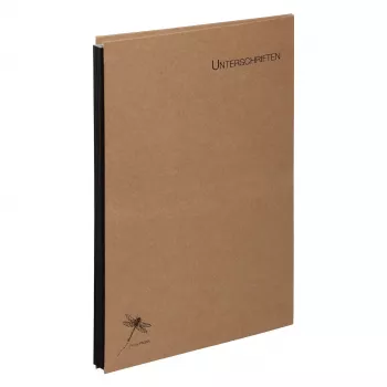PAGNA PUR Signatur mappe A4 10 lommer kraftpapir cover naturbrun