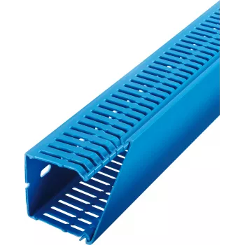 LICATEC Klemme-sikkerhedsledningskanal blå RAL 5015 100x80 mm 7534-1