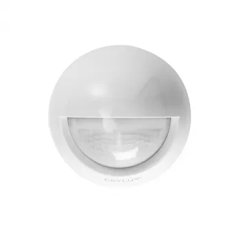 ESYLUX MD-W200i Passiv infrarød (PIR) bevægelsessensor, vægmontering, hvid, IP55, 12 m registreringsområde, 2000 lux, 2,5 m monteringshøjde