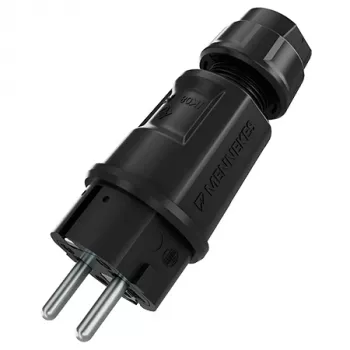 Mennekes SCHUKO-stik sort 2P+PE IP54 (152072)