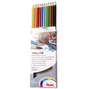 Pentel Arts Watercolour Pencils Assorted Colours