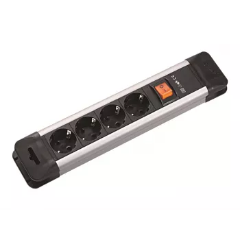 Bachmann CONNECT US stikdåse - 4 stikdåser, 1,8 m kabel, sort