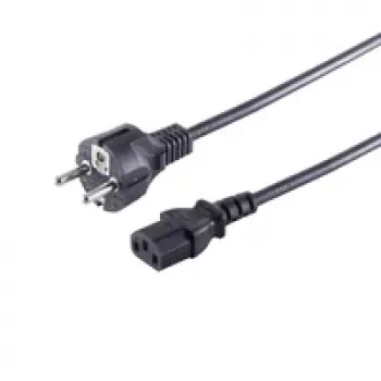 S CONN Maximum Connectivity netstrømskabel Schuko lige CEE 7/7 til C13 sort VDE 1,8 m
