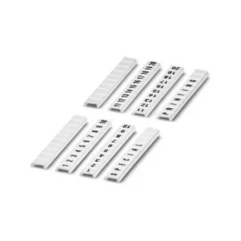 Phoenix Contact ZBF 4 Flat Terminal Block Marker Strip, White, 4 mm, Numbers 1-10, 10 Pieces (0808626:0001)
