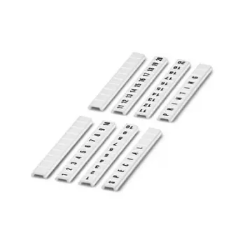 Phoenix Contact ZBF 5 Flat Terminal Block Marker Strip, White, 5 mm, Numbers 1-10, 10 Pieces (0808671:0001)