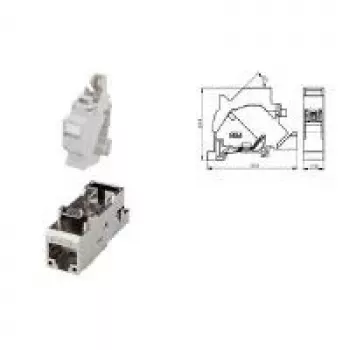 Telegärtner DIN-skinneudtag RJ-45 lysegrå RAL 7035 J00023A0205