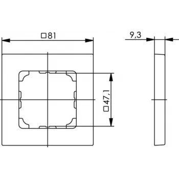 Telegärtner B00004A0024 skrueløs netværksdækramme 8-port rent hvid 81x81mm