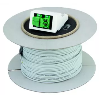 Telegärtner H02082A0004 fiberoptisk patchkabel LC-duplex til LC-duplex multimode OM4 4 fibre 100 m aqua LSZH