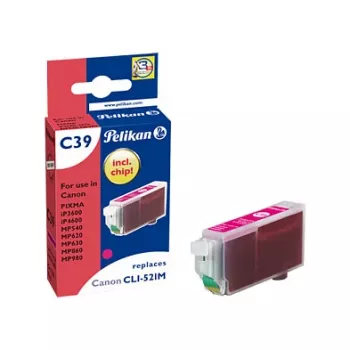 Pelikan kompatibel blækpatron til Canon CLI-521M magenta 9 ml