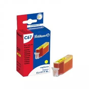Pelikan kompatibel blækpatron til Canon CLI-571Y XL, gul, high yield, 11,5 ml