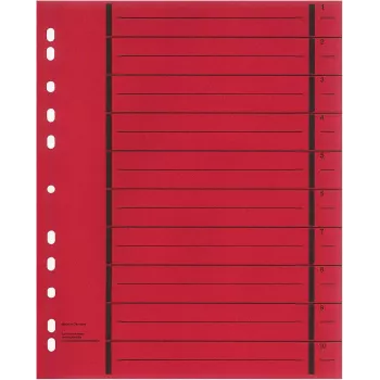 WEKRE 50 Dividers, A4, 190 g/m2, Red (951030850IF)