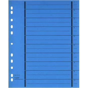 WEKRE 50 Dividers, A4, 190 g/m2, Blue (951040850IF)